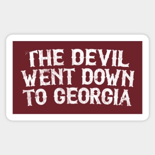 The Devil Went Down To Georgia Sticker